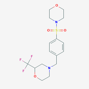 molecular formula C16H21F3N2O4S B5441343 4-[4-(morpholin-4-ylsulfonyl)benzyl]-2-(trifluoromethyl)morpholine 