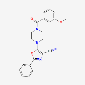 molecular formula C22H20N4O3 B5441363 5-[4-(3-methoxybenzoyl)piperazin-1-yl]-2-phenyl-1,3-oxazole-4-carbonitrile 