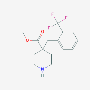 molecular formula C16H20F3NO2 B5441385 ethyl 4-[2-(trifluoromethyl)benzyl]-4-piperidinecarboxylate hydrochloride 