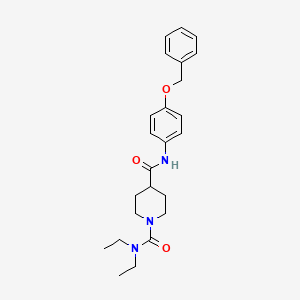 molecular formula C24H31N3O3 B5441430 N~4~-[4-(benzyloxy)phenyl]-N~1~,N~1~-diethyl-1,4-piperidinedicarboxamide 