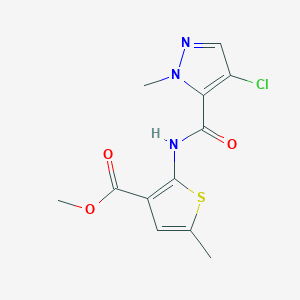 methyl 2-{[(4-chloro-1-methyl-1H-pyrazol-5-yl)carbonyl]amino}-5-methyl-3-thiophenecarboxylate