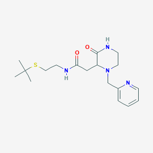 N-[2-(tert-butylthio)ethyl]-2-[3-oxo-1-(2-pyridinylmethyl)-2-piperazinyl]acetamide