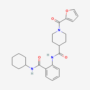 N-{2-[(cyclohexylamino)carbonyl]phenyl}-1-(2-furoyl)piperidine-4-carboxamide