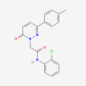 molecular formula C19H16ClN3O2 B5441455 N-(2-chlorophenyl)-2-[3-(4-methylphenyl)-6-oxo-1(6H)-pyridazinyl]acetamide 