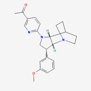 molecular formula C23H27N3O2 B5441459 1-{6-[(3R*,3aR*,7aR*)-3-(3-methoxyphenyl)hexahydro-4,7-ethanopyrrolo[3,2-b]pyridin-1(2H)-yl]pyridin-3-yl}ethanone 