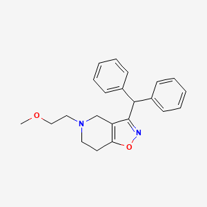 molecular formula C22H24N2O2 B5441476 3-(diphenylmethyl)-5-(2-methoxyethyl)-4,5,6,7-tetrahydroisoxazolo[4,5-c]pyridine 