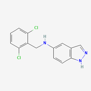 molecular formula C14H11Cl2N3 B5441495 N-(2,6-dichlorobenzyl)-1H-indazol-5-amine 