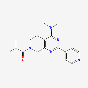 molecular formula C18H23N5O B5441514 7-isobutyryl-N,N-dimethyl-2-(4-pyridinyl)-5,6,7,8-tetrahydropyrido[3,4-d]pyrimidin-4-amine 