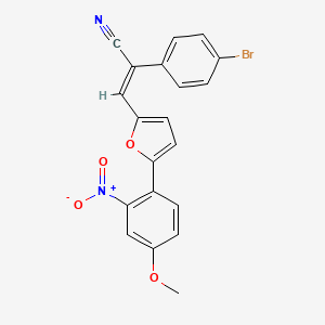 molecular formula C20H13BrN2O4 B5441528 2-(4-bromophenyl)-3-[5-(4-methoxy-2-nitrophenyl)-2-furyl]acrylonitrile 