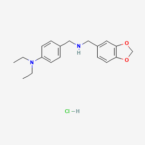 molecular formula C19H25ClN2O2 B5441535 (1,3-benzodioxol-5-ylmethyl)[4-(diethylamino)benzyl]amine hydrochloride 