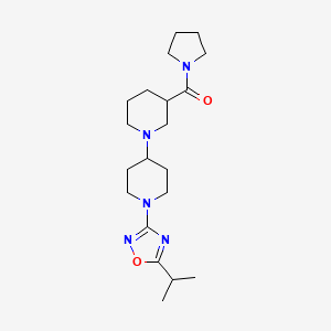 molecular formula C20H33N5O2 B5441539 1'-(5-isopropyl-1,2,4-oxadiazol-3-yl)-3-(pyrrolidin-1-ylcarbonyl)-1,4'-bipiperidine 