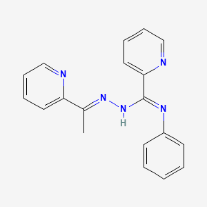 molecular formula C19H17N5 B5441540 N-phenyl-N'-[1-(2-pyridinyl)ethylidene]-2-pyridinecarbohydrazonamide 