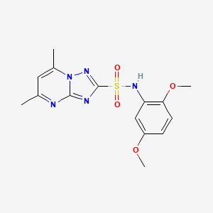 molecular formula C15H17N5O4S B5441552 N-(2,5-dimethoxyphenyl)-5,7-dimethyl[1,2,4]triazolo[1,5-a]pyrimidine-2-sulfonamide 