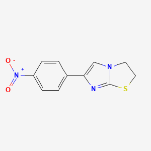 molecular formula C11H9N3O2S B5441560 6-(4-nitrophenyl)-2,3-dihydroimidazo[2,1-b][1,3]thiazole 