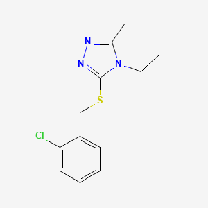 3-[(2-chlorobenzyl)thio]-4-ethyl-5-methyl-4H-1,2,4-triazole