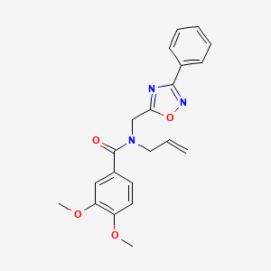 molecular formula C21H21N3O4 B5441574 N-allyl-3,4-dimethoxy-N-[(3-phenyl-1,2,4-oxadiazol-5-yl)methyl]benzamide 