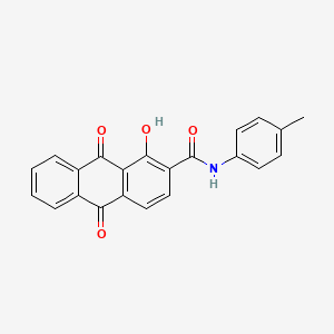 molecular formula C22H15NO4 B5441615 1-hydroxy-N-(4-methylphenyl)-9,10-dioxo-9,10-dihydro-2-anthracenecarboxamide 