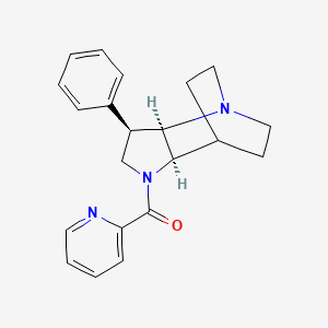 molecular formula C21H23N3O B5441626 (3R*,3aR*,7aR*)-3-phenyl-1-(pyridin-2-ylcarbonyl)octahydro-4,7-ethanopyrrolo[3,2-b]pyridine 