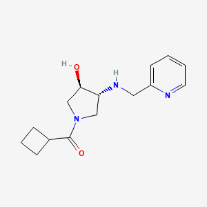 molecular formula C15H21N3O2 B5441652 (3R*,4R*)-1-(cyclobutylcarbonyl)-4-[(2-pyridinylmethyl)amino]-3-pyrrolidinol 