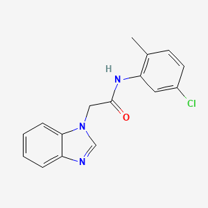 molecular formula C16H14ClN3O B5441682 2-(1H-benzimidazol-1-yl)-N-(5-chloro-2-methylphenyl)acetamide 
