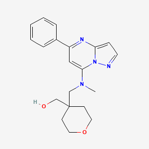 molecular formula C20H24N4O2 B5441703 (4-{[methyl(5-phenylpyrazolo[1,5-a]pyrimidin-7-yl)amino]methyl}tetrahydro-2H-pyran-4-yl)methanol 