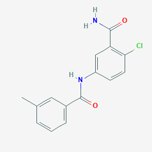 molecular formula C15H13ClN2O2 B5441726 2-chloro-5-[(3-methylbenzoyl)amino]benzamide 
