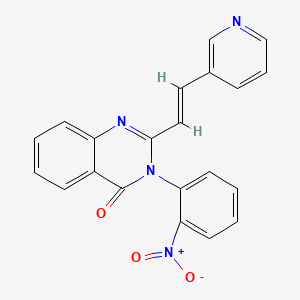 molecular formula C21H14N4O3 B5441746 3-(2-nitrophenyl)-2-[2-(3-pyridinyl)vinyl]-4(3H)-quinazolinone 