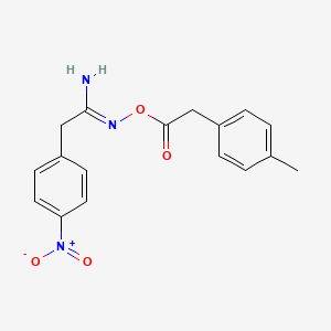 molecular formula C17H17N3O4 B5441791 N'-{[(4-methylphenyl)acetyl]oxy}-2-(4-nitrophenyl)ethanimidamide 