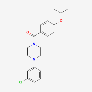 molecular formula C20H23ClN2O2 B5441800 1-(3-chlorophenyl)-4-(4-isopropoxybenzoyl)piperazine 
