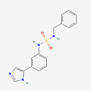 molecular formula C16H16N4O2S B5441802 N-benzyl-N'-[3-(1H-imidazol-5-yl)phenyl]sulfamide 