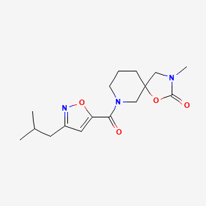 molecular formula C16H23N3O4 B5441838 7-[(3-isobutyl-5-isoxazolyl)carbonyl]-3-methyl-1-oxa-3,7-diazaspiro[4.5]decan-2-one 