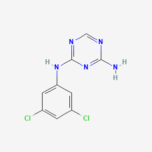 molecular formula C9H7Cl2N5 B5441863 N-(3,5-dichlorophenyl)-1,3,5-triazine-2,4-diamine 