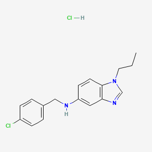 molecular formula C17H19Cl2N3 B5441867 N-(4-chlorobenzyl)-1-propyl-1H-benzimidazol-5-amine hydrochloride 