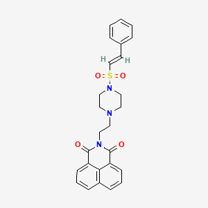 molecular formula C26H25N3O4S B5441882 2-(2-{4-[(2-phenylvinyl)sulfonyl]-1-piperazinyl}ethyl)-1H-benzo[de]isoquinoline-1,3(2H)-dione 