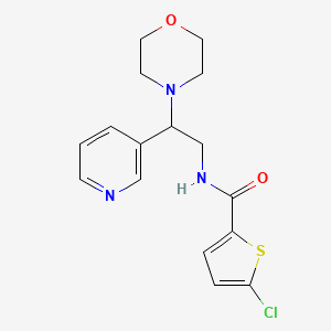 molecular formula C16H18ClN3O2S B5441926 5-chloro-N-(2-morpholin-4-yl-2-pyridin-3-ylethyl)thiophene-2-carboxamide 