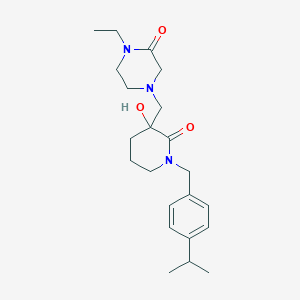 1-ethyl-4-{[3-hydroxy-1-(4-isopropylbenzyl)-2-oxopiperidin-3-yl]methyl}piperazin-2-one