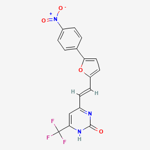 molecular formula C17H10F3N3O4 B5441943 6-{2-[5-(4-nitrophenyl)-2-furyl]vinyl}-4-(trifluoromethyl)-2(1H)-pyrimidinone 