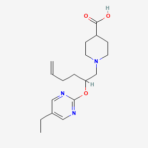 1-({(2R,5S)-5-[(5-ethylpyrimidin-2-yl)methyl]tetrahydrofuran-2-yl}methyl)piperidine-4-carboxylic acid