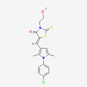 5-{[1-(4-chlorophenyl)-2,5-dimethyl-1H-pyrrol-3-yl]methylene}-3-(2-methoxyethyl)-2-thioxo-1,3-thiazolidin-4-one