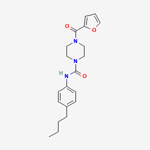 molecular formula C20H25N3O3 B5441984 N-(4-butylphenyl)-4-(2-furoyl)-1-piperazinecarboxamide 