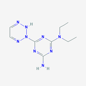 molecular formula C9H15N9 B5441991 N,N-diethyl-6-(1,2,3,4-tetrazin-2(1H)-yl)-1,3,5-triazine-2,4-diamine 