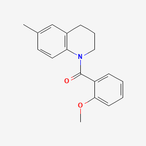 molecular formula C18H19NO2 B5442029 1-(2-methoxybenzoyl)-6-methyl-1,2,3,4-tetrahydroquinoline 