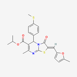 isopropyl 7-methyl-2-[(5-methyl-2-furyl)methylene]-5-[4-(methylthio)phenyl]-3-oxo-2,3-dihydro-5H-[1,3]thiazolo[3,2-a]pyrimidine-6-carboxylate