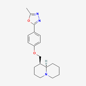 (1R,9aR)-1-{[4-(5-methyl-1,3,4-oxadiazol-2-yl)phenoxy]methyl}octahydro-2H-quinolizine
