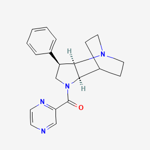 molecular formula C20H22N4O B5442089 (3R*,3aR*,7aR*)-3-phenyl-1-(pyrazin-2-ylcarbonyl)octahydro-4,7-ethanopyrrolo[3,2-b]pyridine 