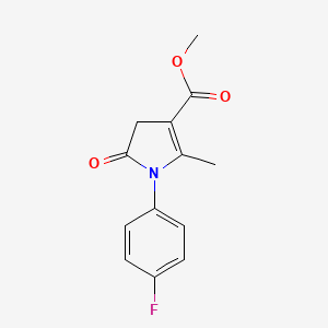 molecular formula C13H12FNO3 B5442115 methyl 1-(4-fluorophenyl)-2-methyl-5-oxo-4,5-dihydro-1H-pyrrole-3-carboxylate 