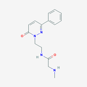 molecular formula C15H18N4O2 B5442124 N~2~-methyl-N~1~-[2-(6-oxo-3-phenylpyridazin-1(6H)-yl)ethyl]glycinamide 