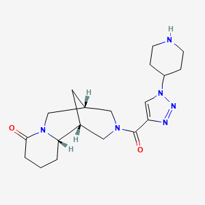 molecular formula C19H28N6O2 B5442135 (1R,2S,9R)-11-{[1-(4-piperidinyl)-1H-1,2,3-triazol-4-yl]carbonyl}-7,11-diazatricyclo[7.3.1.0~2,7~]tridecan-6-one hydrochloride 