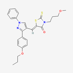 3-(3-methoxypropyl)-5-{[1-phenyl-3-(4-propoxyphenyl)-1H-pyrazol-4-yl]methylene}-2-thioxo-1,3-thiazolidin-4-one