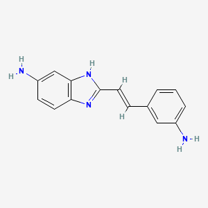 molecular formula C15H14N4 B5442154 2-[2-(3-aminophenyl)vinyl]-1H-benzimidazol-5-amine 